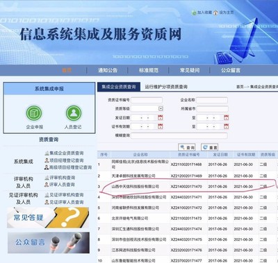 中天信獲信息系統(tǒng)集成及服務(wù)二級(jí)資質(zhì)，開(kāi)啟專(zhuān)業(yè)服務(wù)新篇章